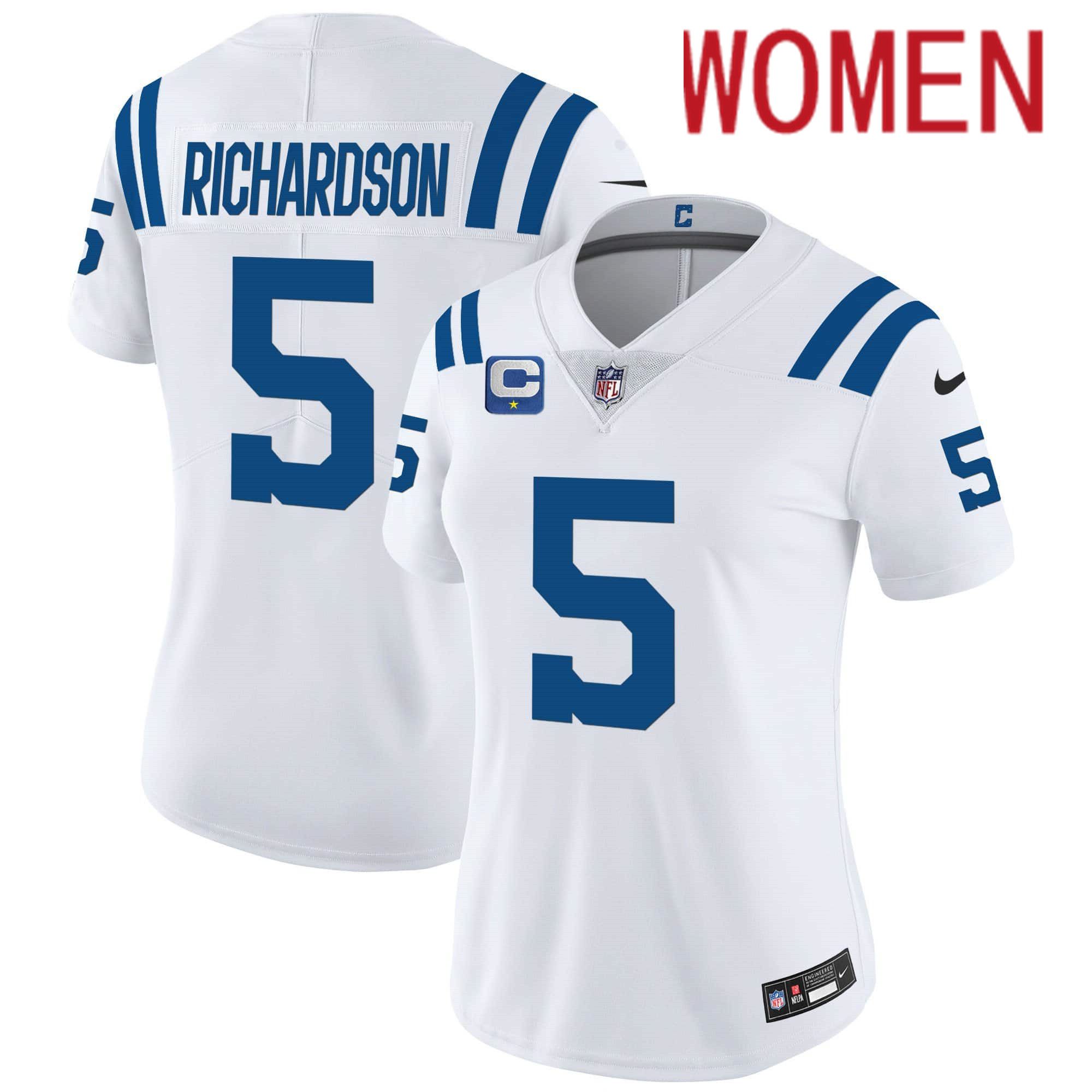 Women Indianapolis Colts #5 Richardson White 2024 Nike Vapor Limited NFL Jersey